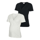 Mamalicious MLkerrie Tess 2-pak graviditetstop, multi - 20023417 - Black/snow White - Black/snow White