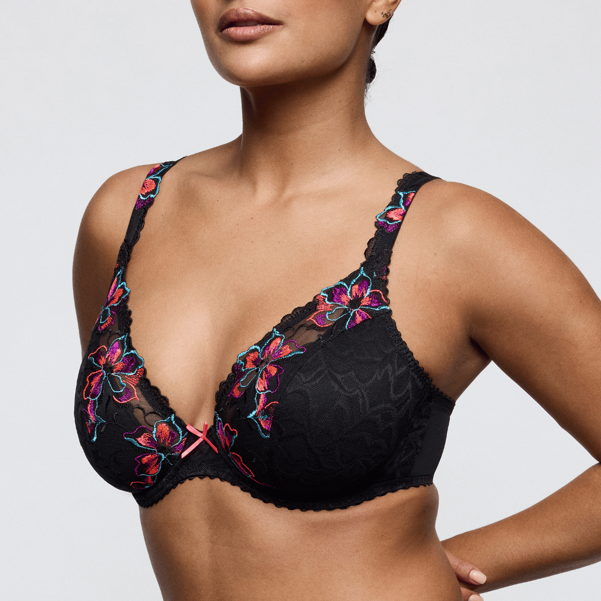 PrimaDonna Miyara plunge BH, sort - 0163622 - FLE - Floral Eclipse