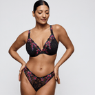 PrimaDonna Miyara plunge BH, sort - 0163622 - FLE - Floral Eclipse